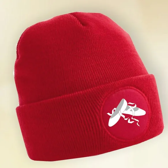 Foto: Strick Beanie mit Patchfläche
