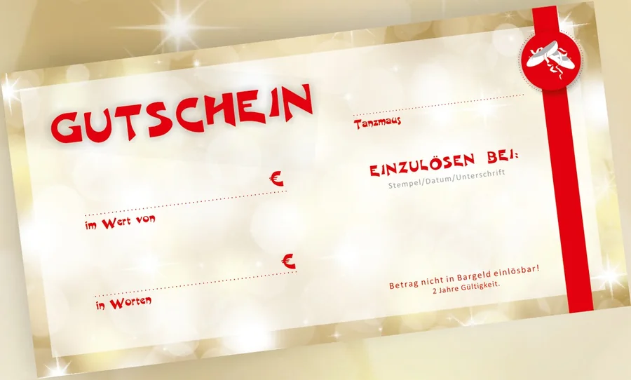 Gutschein im Tanzmäuse-Design